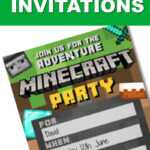 Free Diy Printable Minecraft Birthday Invitation – Clean Pertaining To Minecraft Birthday Card Template