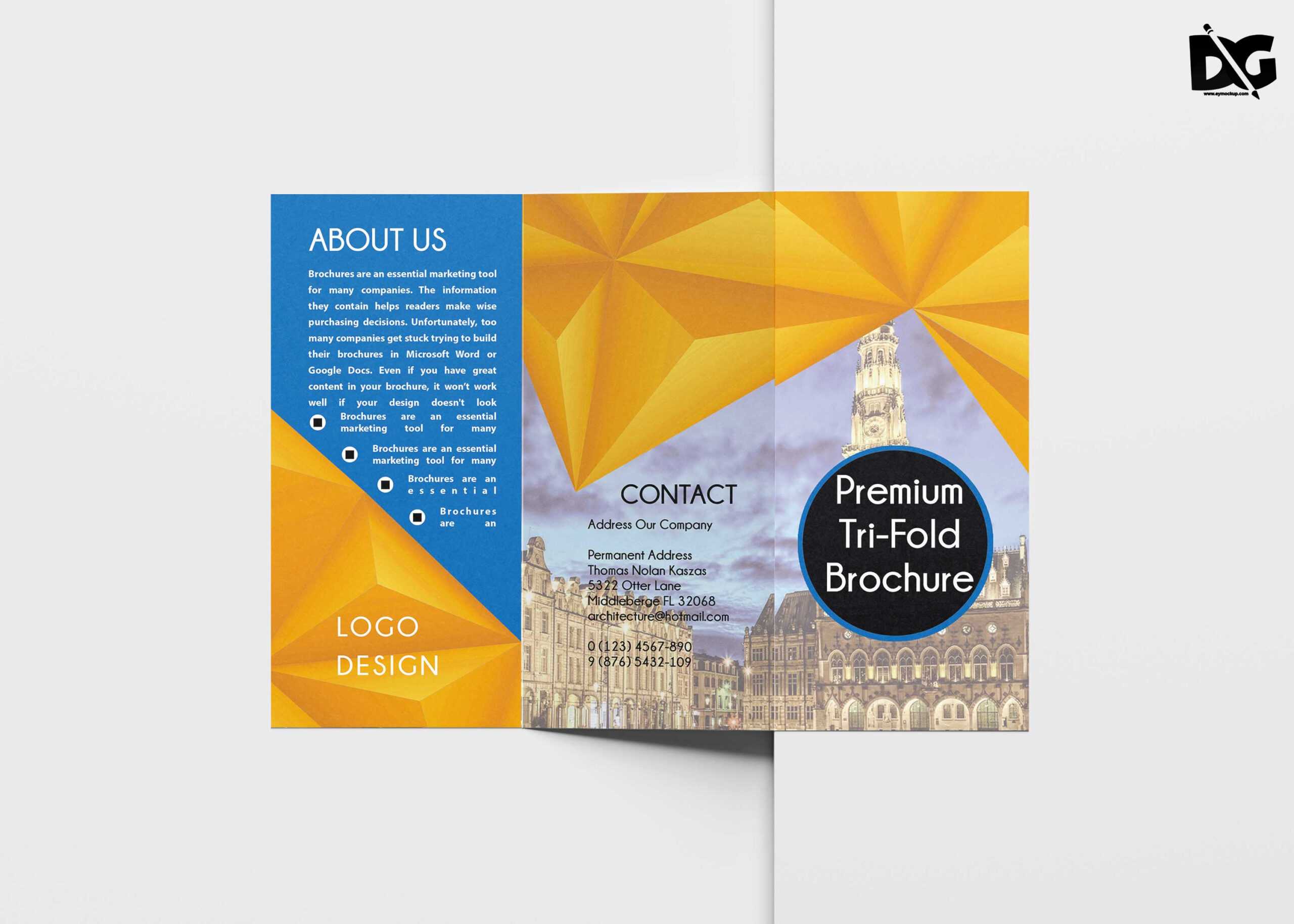 Free Download Architectural Tri Fold Psd Brochure Template In Architecture Brochure Templates Free Download