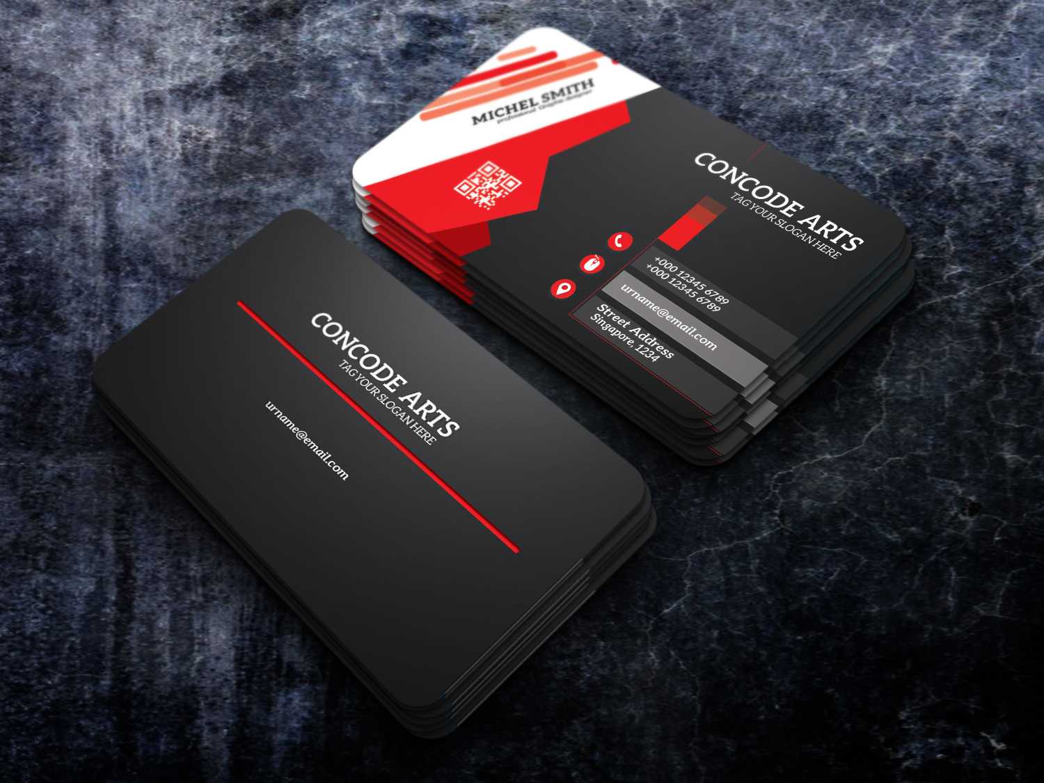 Free Download Black Colour Professional Business Cards Vol Intended For Professional Business Card Templates Free Download