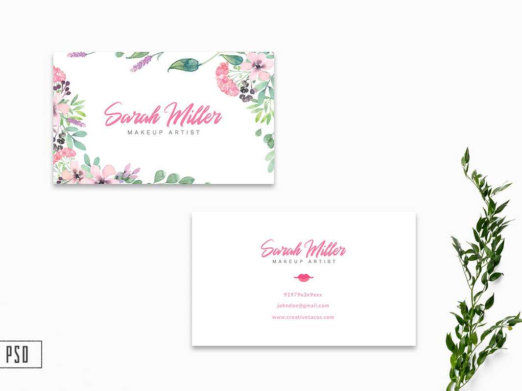 Free Floral Business Card Template V2Farhan Ahmad On Within Free Template Business Cards To Print