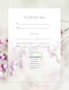 Free Gift Certificate Templates For Massage And Spa with regard to Massage Gift Certificate Template Free Printable