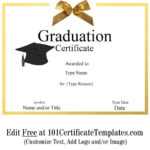 Free Graduation Certificate Template | Customize Online &amp; Print in Free Printable Graduation Certificate Templates