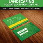 Free Landscaping Business Card Template Psd – Designyep In Gardening Business Cards Templates