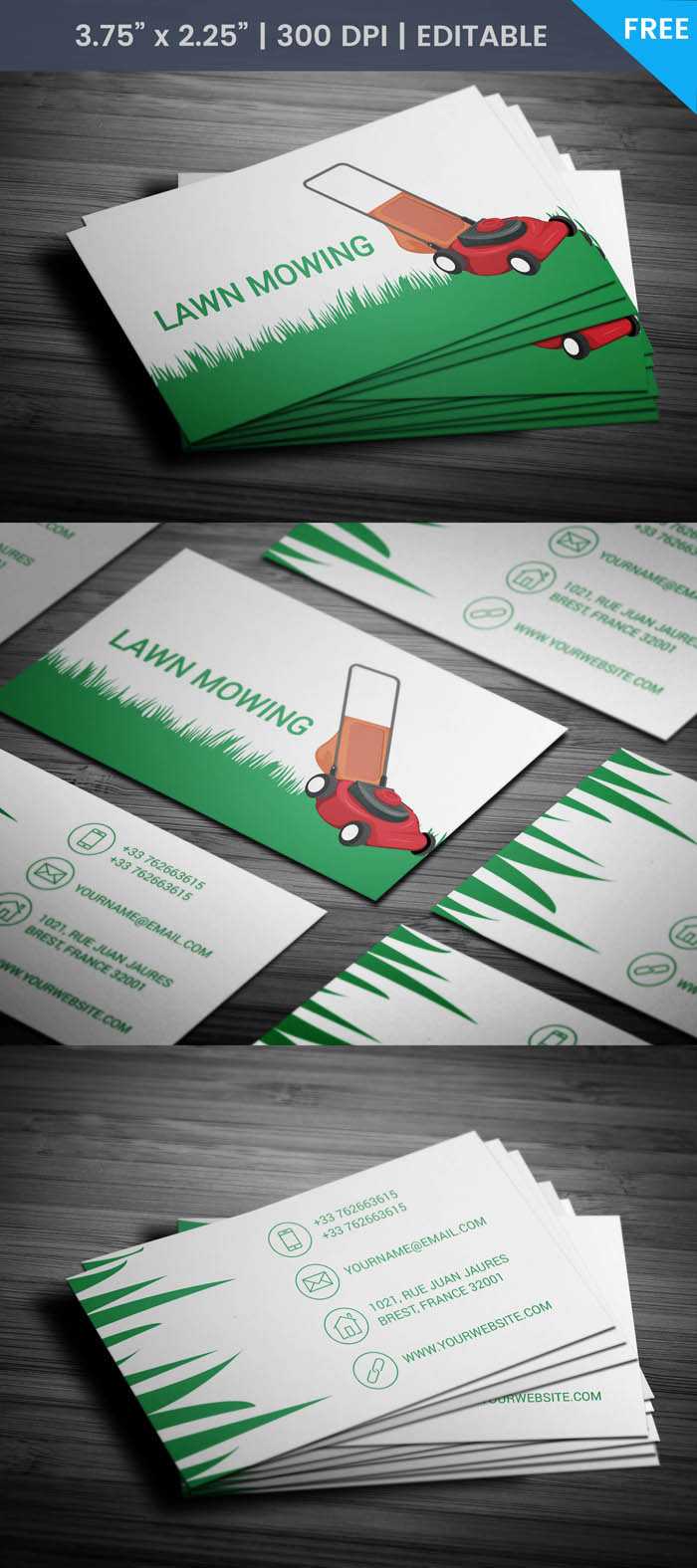 Free Lawn Care Business Card Within Lawn Care Business Cards Templates Free