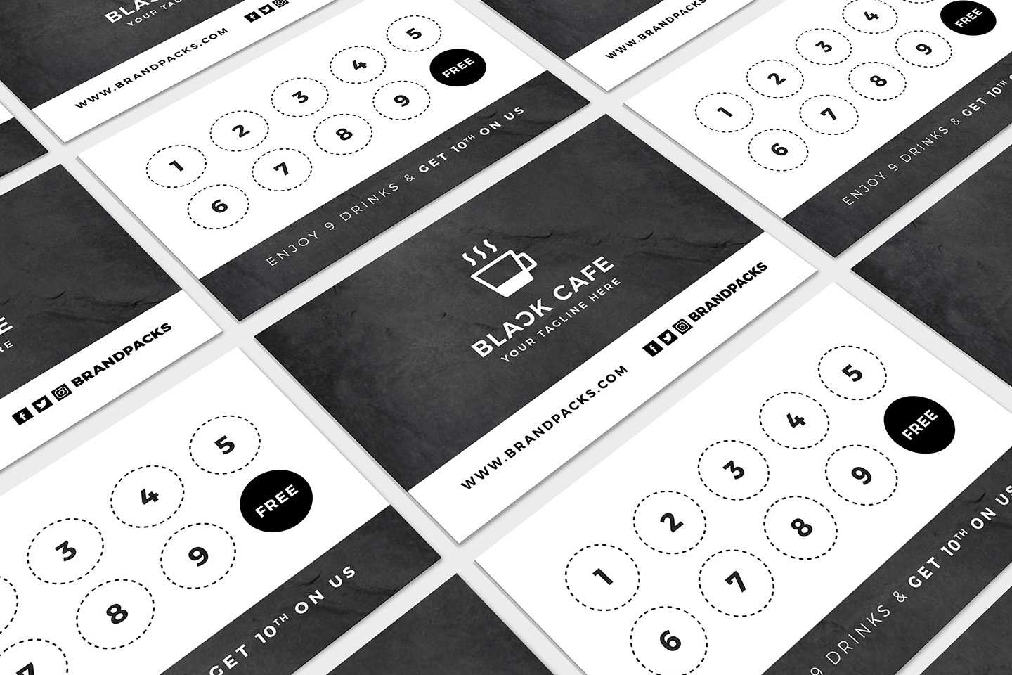 Free Loyalty Card Templates – Psd, Ai & Vector – Brandpacks Throughout Business Punch Card Template Free