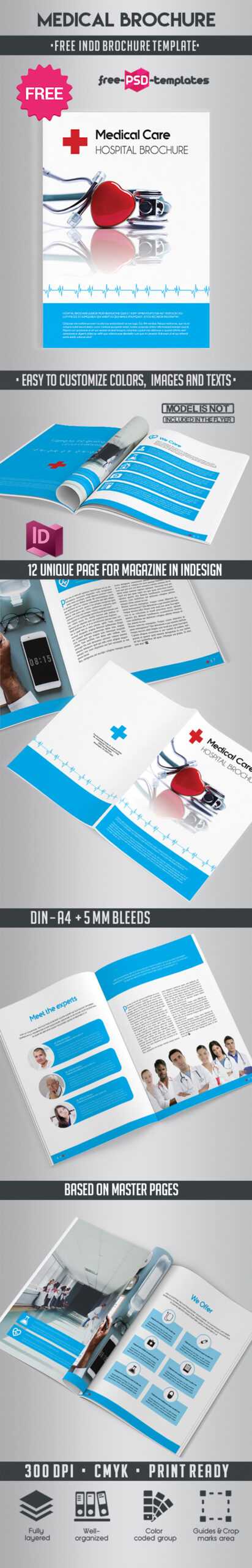 Free Medical Brochure Indd Template | Free Psd Templates With Brochure Template Indesign Free Download