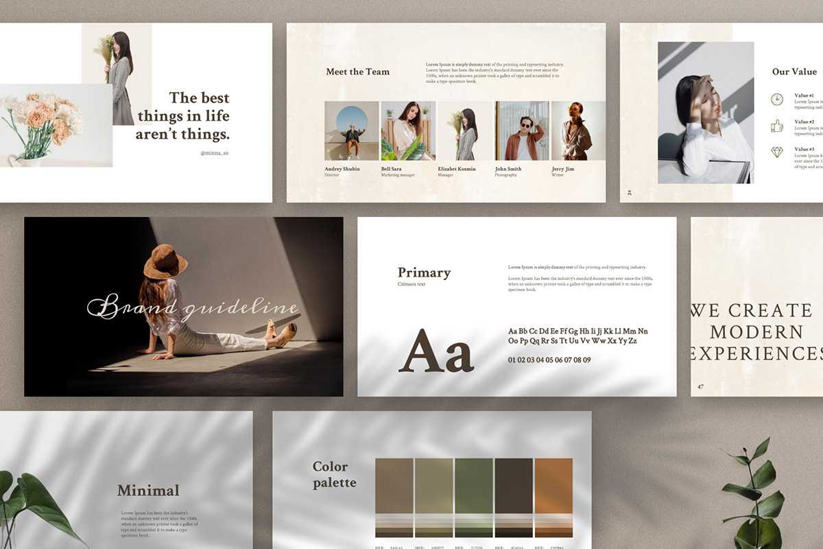 Free Merylin Brand Guidelines Powerpoint Template Pertaining To Fancy Powerpoint Templates
