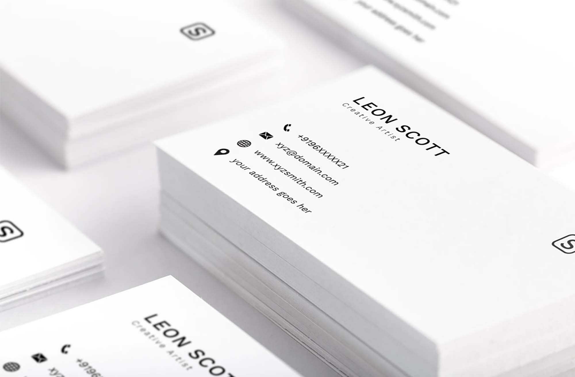 Free Minimal Elegant Business Card Template (Psd) In Calling Card Free Template