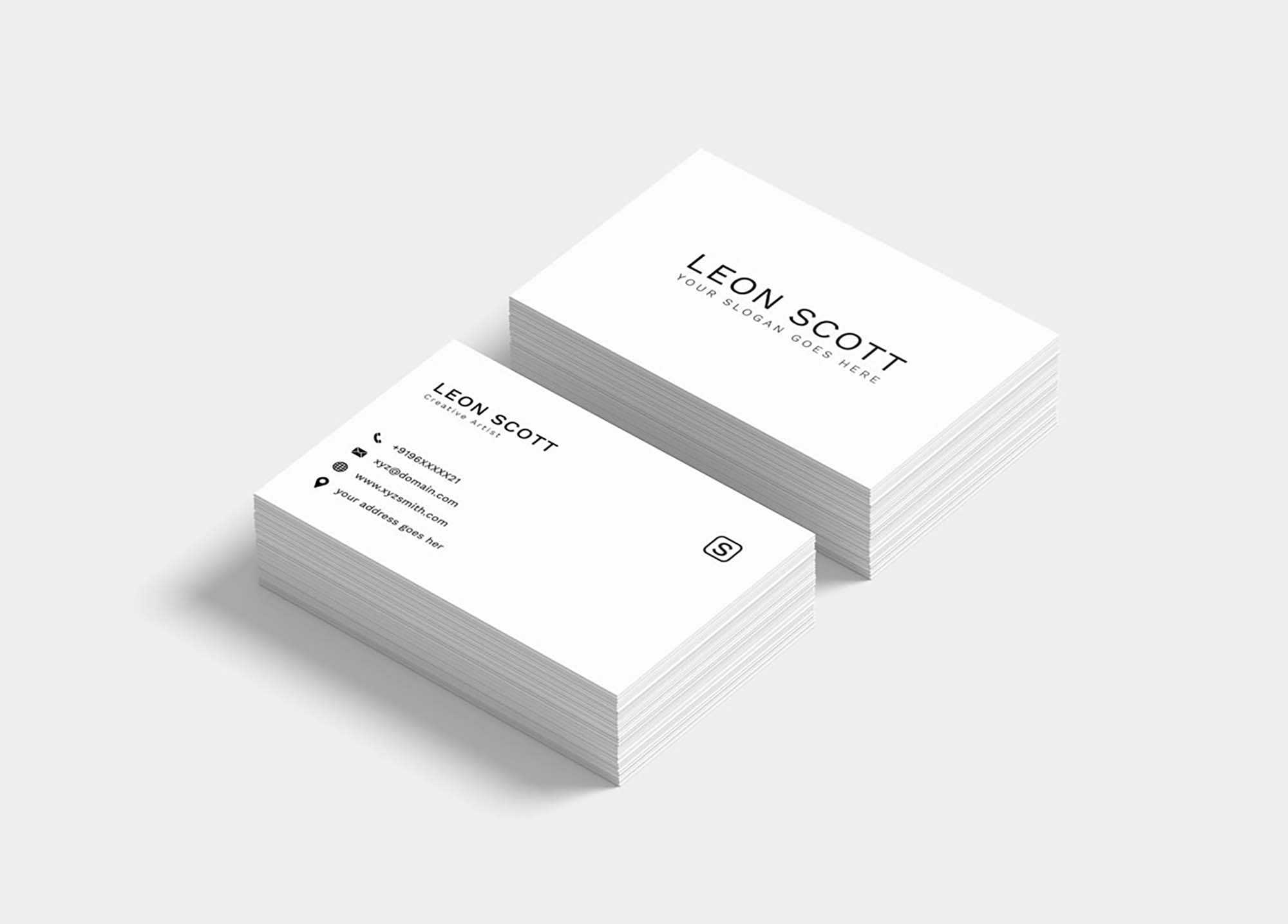 Free Minimal Elegant Business Card Template (Psd) Inside Name Card Photoshop Template