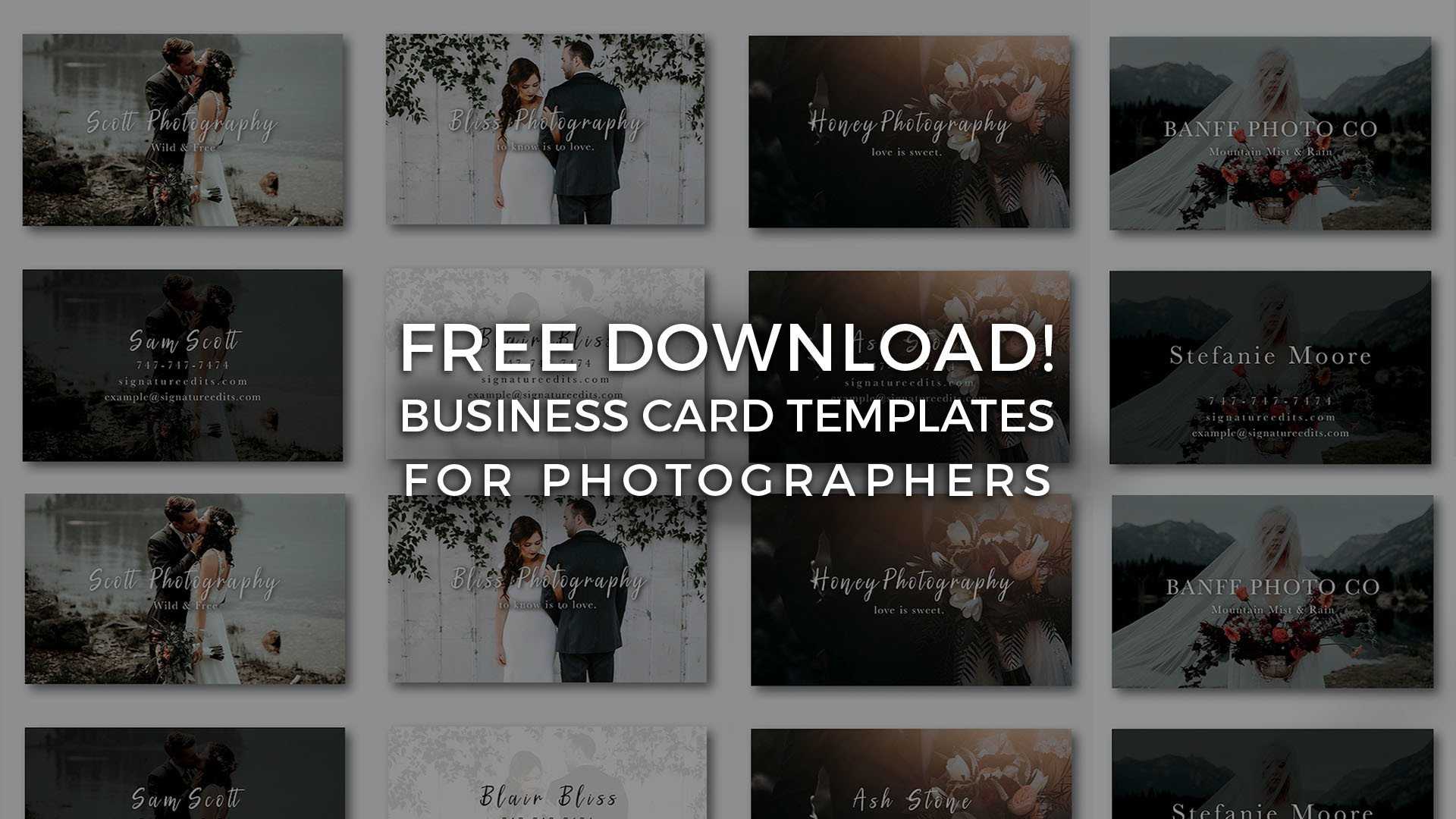 Free Photographer Business Card Templates! – Signature Edits Intended For Photography Business Card Templates Free Download
