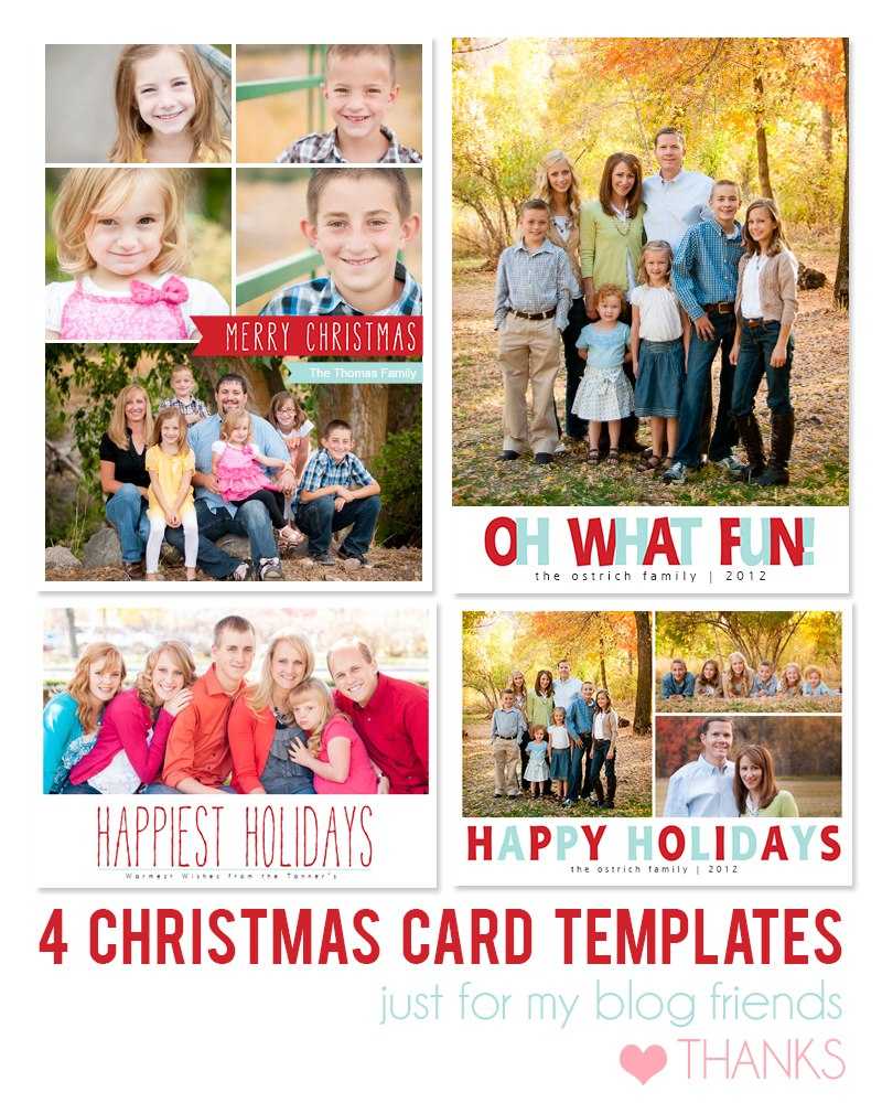Free Photoshop Holiday Card Templates From Mom And Camera For Holiday Card Templates For Photographers