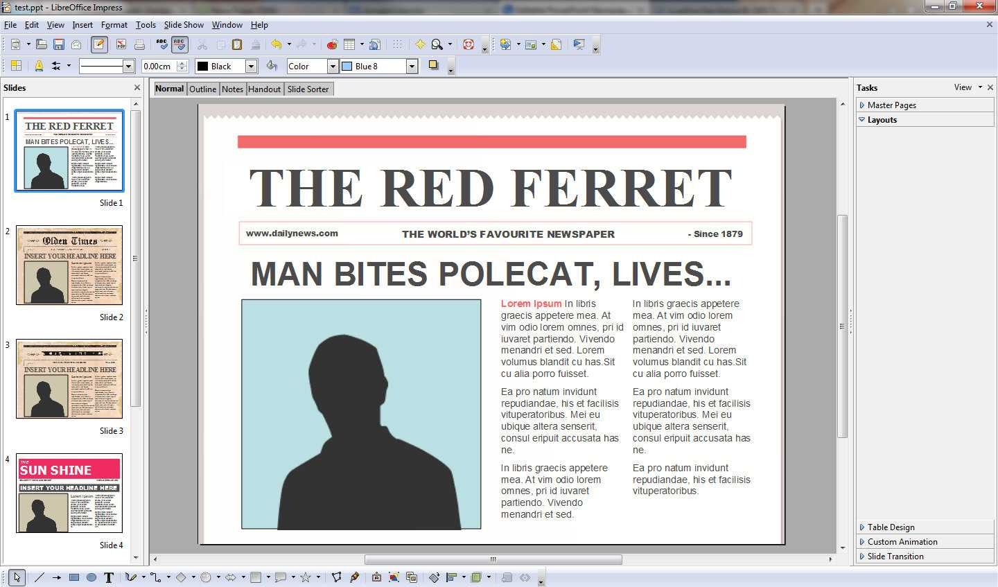 Free Powerpoint Newspaper Templates Turns You Into An Within Newspaper Template For Powerpoint