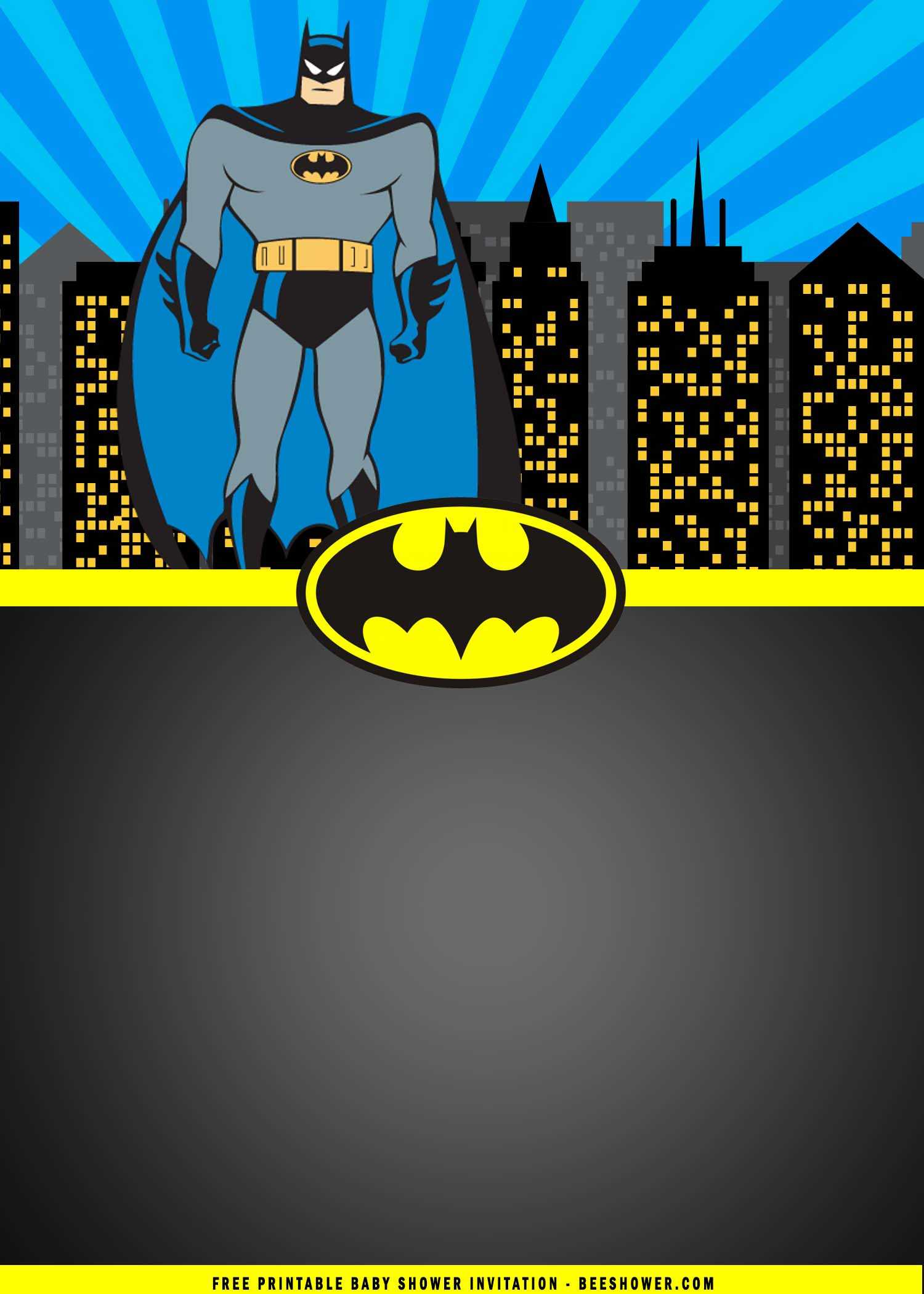 Free Printable) – Batman Birthday Party Invitation Templates With Batman Birthday Card Template