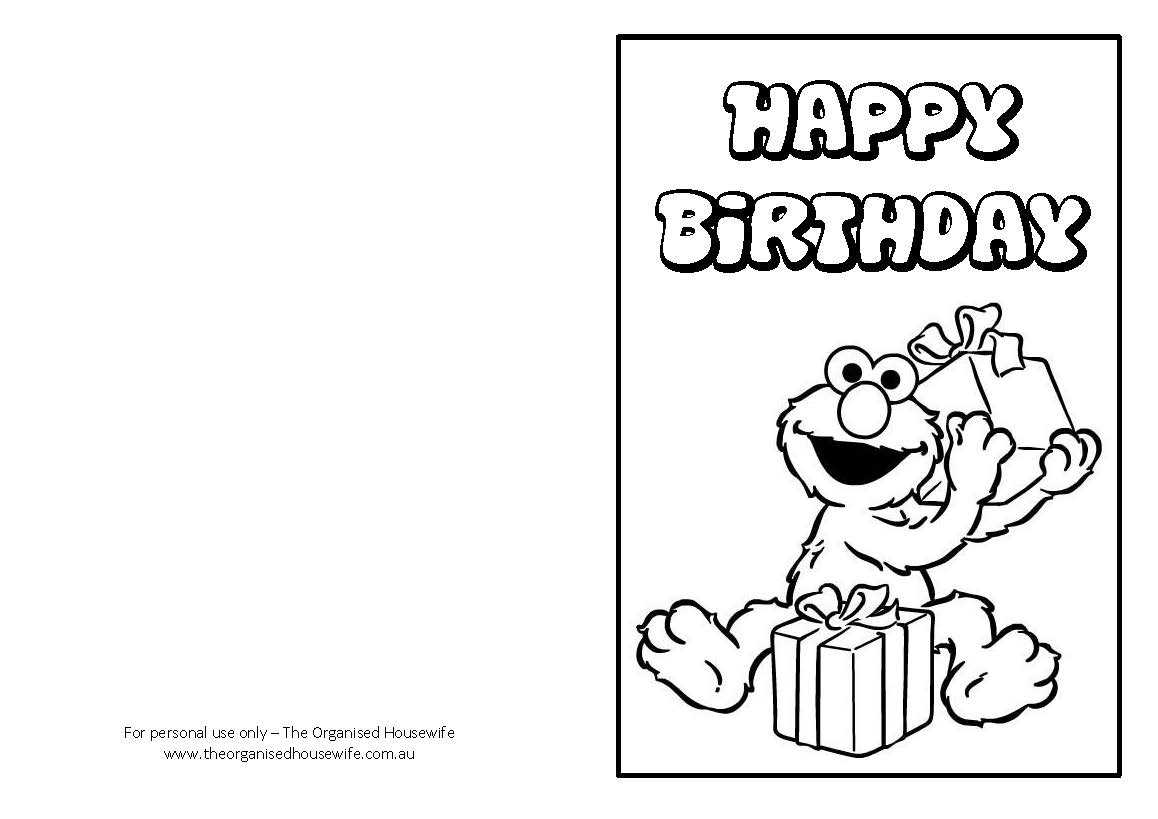 Free Printable: Birthday Cards – The Organised Housewife Throughout Elmo Birthday Card Template