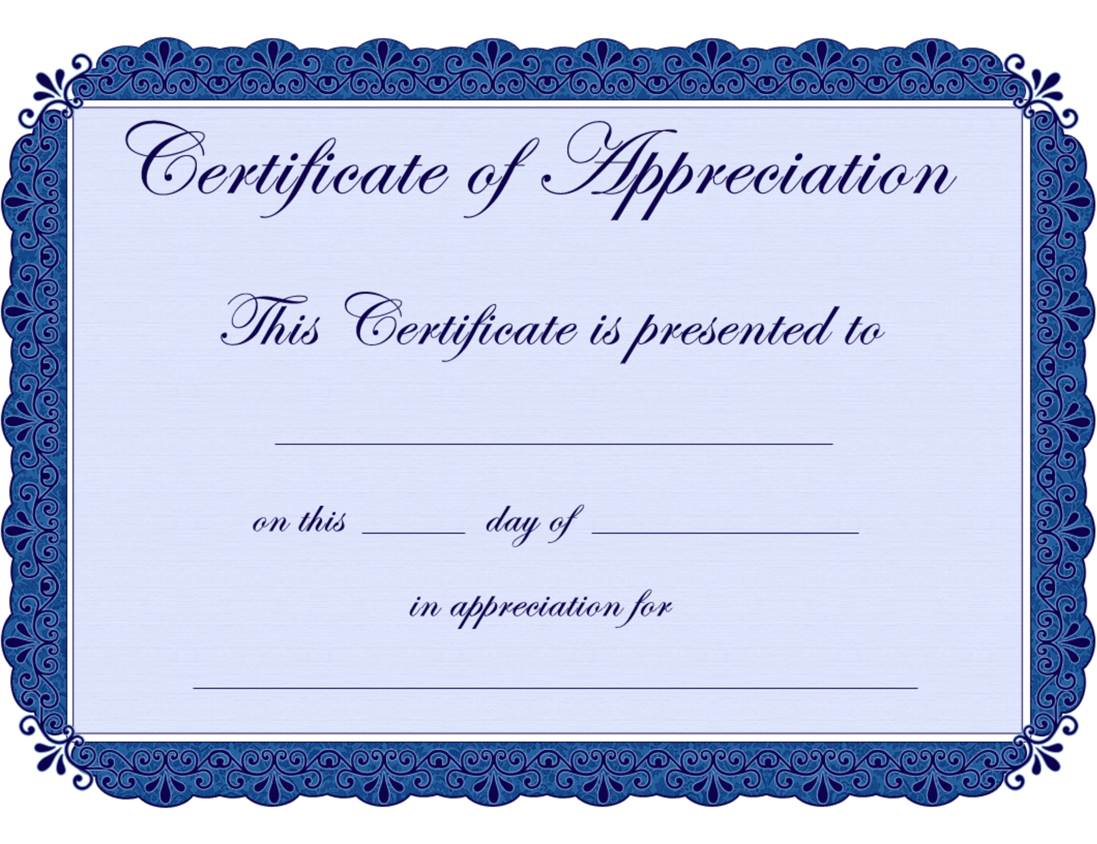 Free Printable Certificates Certificate Of Appreciation Within Certificates Of Appreciation Template