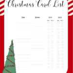 Free Printable Christmas Gift List Template In Christmas Card List Template