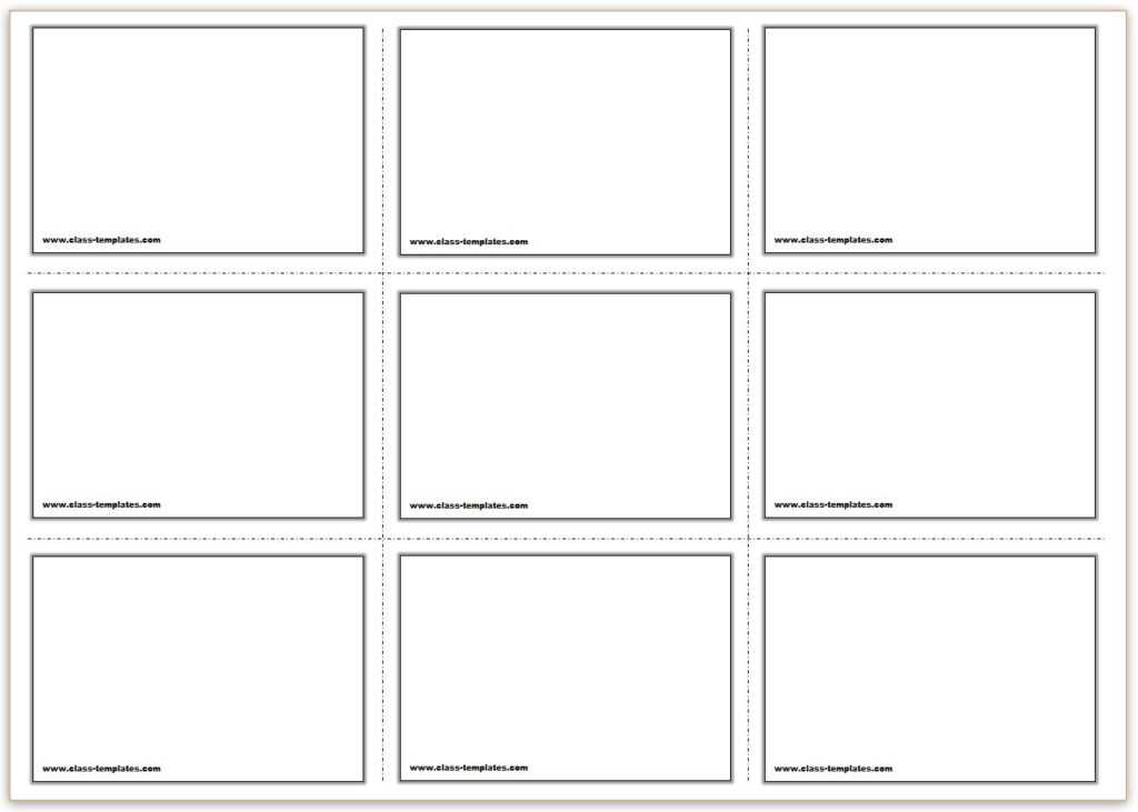 Word Template For 3X5 Index Cards