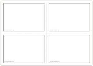 Free Printable Flash Cards Template with Free Printable Blank Flash Cards Template