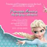 Free Printable Frozen Elsa Birthday Party Invitation Template In Frozen Birthday Card Template