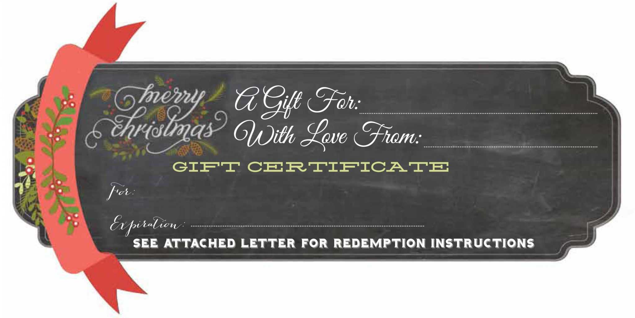 Free Printable Gift Certificate | Moxiblog For Homemade Christmas Gift Certificates Templates