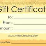 Free Printable Massage Gift Certificate Templates In Massage Gift Certificate Template Free Printable