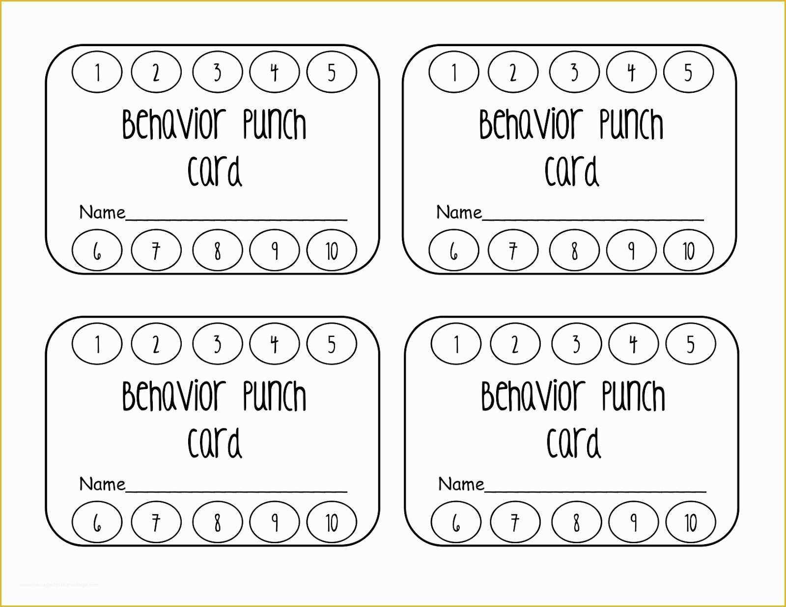 Free Printable Punch Card Template Of 30 Printable Punch Inside Reward Punch Card Template