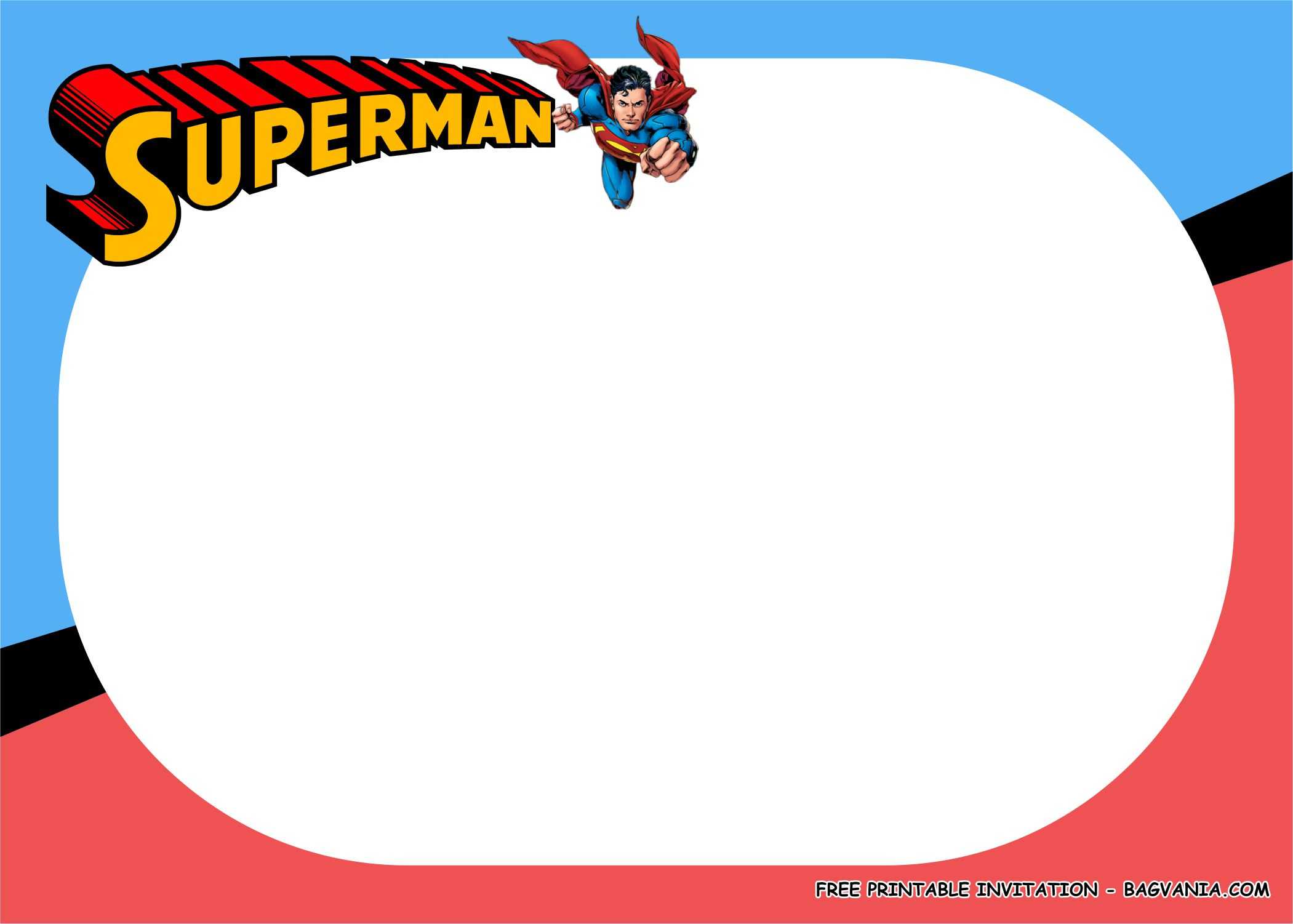 Free Printable) - Superman Birthday Party Kits Template Within Superman Birthday Card Template