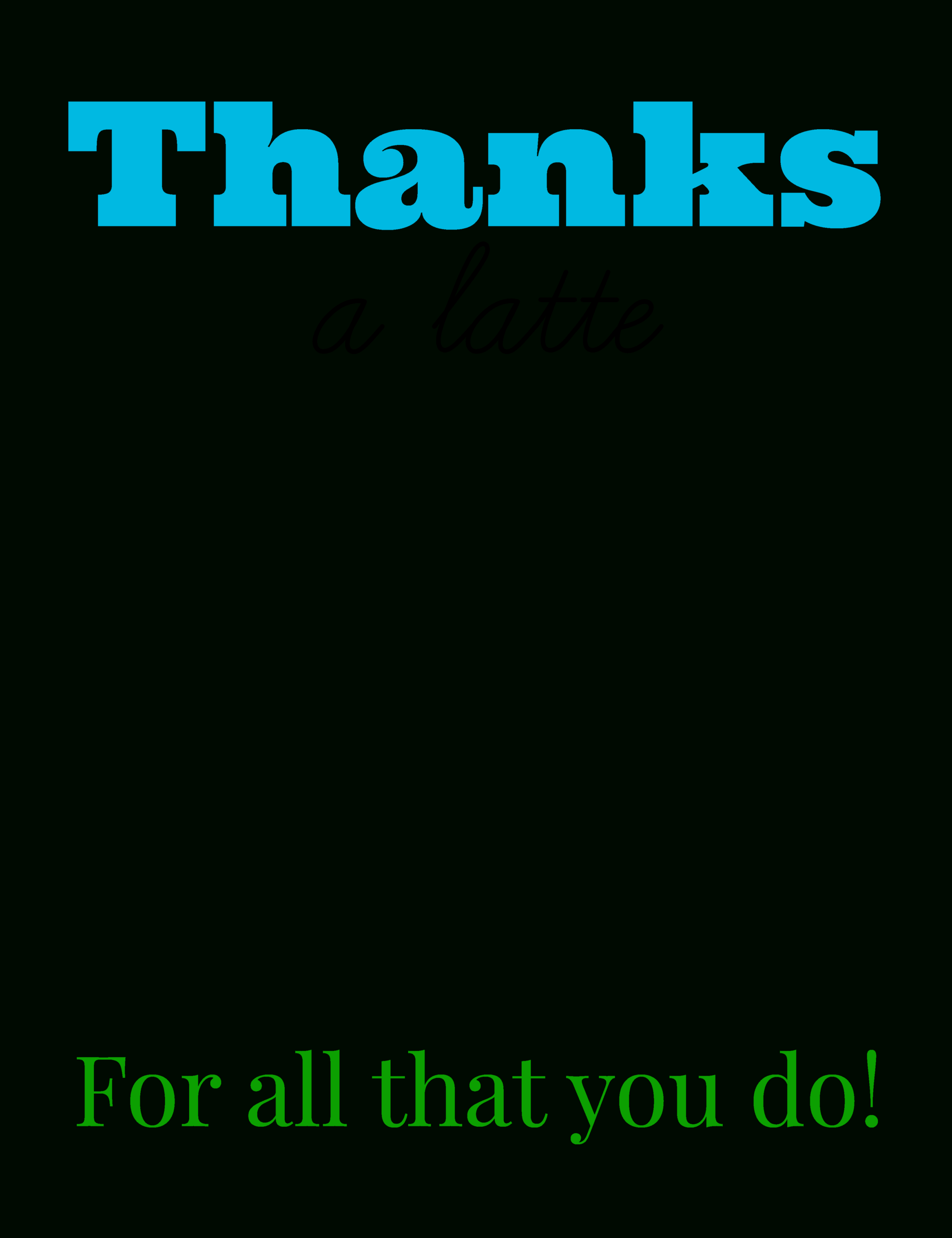 Free Printable: Thanks A Latte Coffee Gift Card – Smashed Throughout Thanks A Latte Card Template
