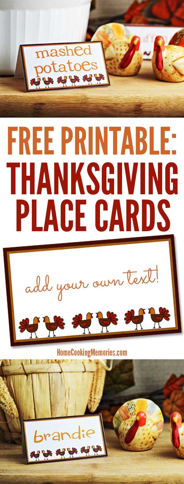 Free Printables: Thanksgiving Place Cards - Home Cooking Inside Thanksgiving Place Cards Template