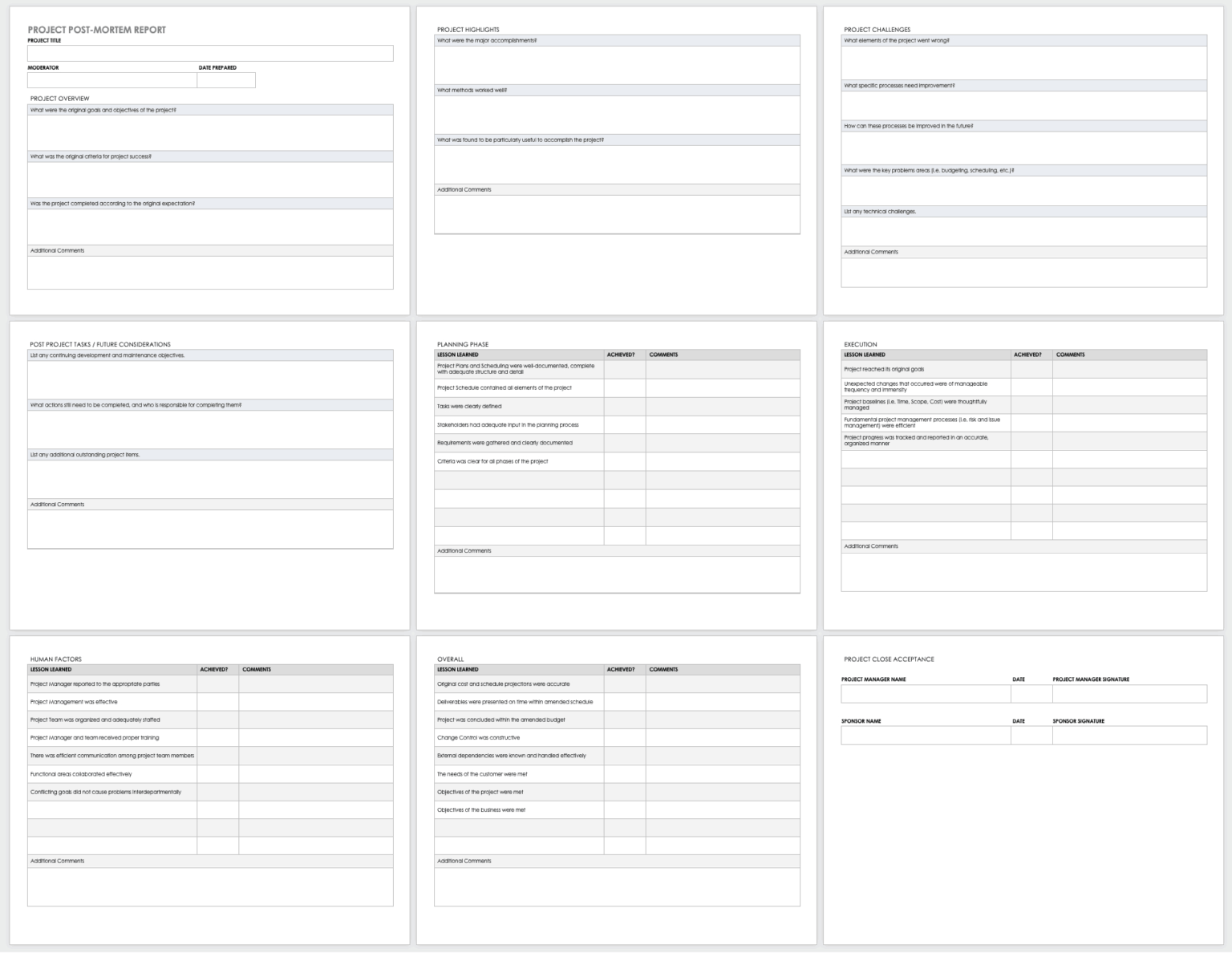 Post Project Report Template