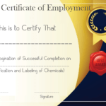 Free Sample Certificate Of Employment Template | Certificate With Sample Certificate Employment Template