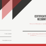 Free Sample Certificate Of Recognition Template For Walking Certificate Templates