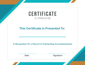 Free Sample Format Of Certificate Of Appreciation Template for Certificate Of Recognition Word Template