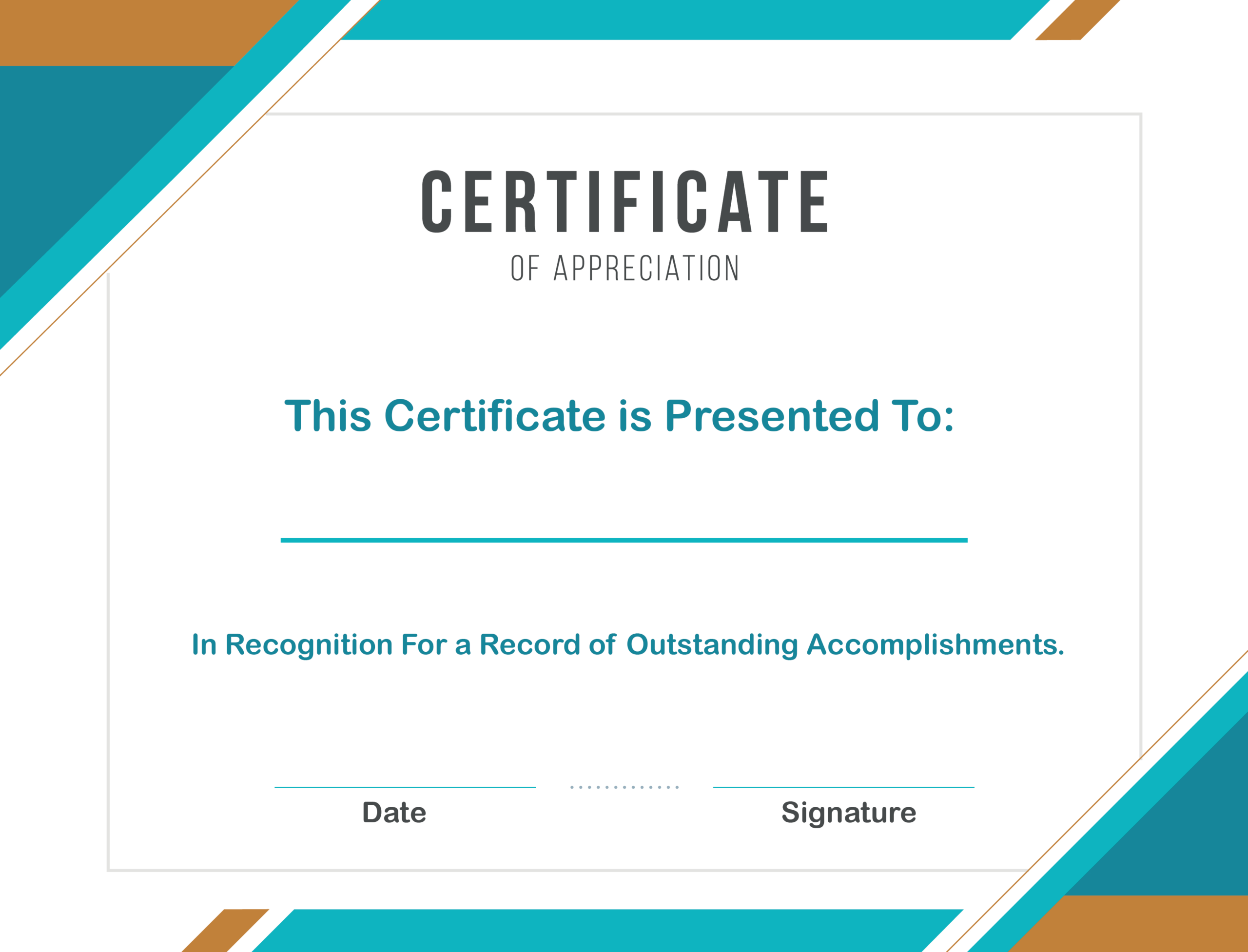 Free Sample Format Of Certificate Of Appreciation Template For Recognition Of Service Certificate Template