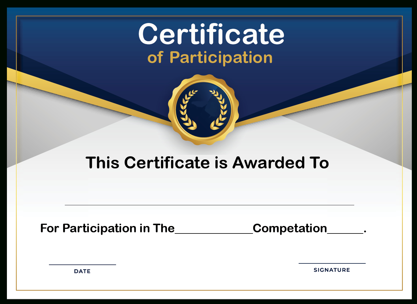 Free Sample Format Of Certificate Of Participation Template Pertaining To Conference Participation Certificate Template