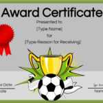 Free Soccer Certificate Maker | Edit Online And Print At Home In Soccer Certificate Template