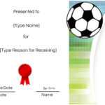 Free Soccer Certificate Maker | Edit Online And Print At Home with regard to Soccer Certificate Template