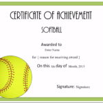 Free Softball Certificate Templates – Customize Online For Free Softball Certificate Templates