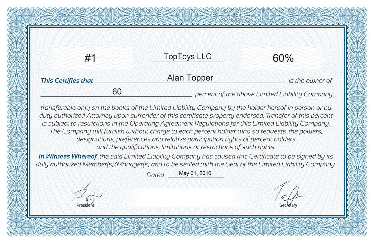 Free Stock Certificate Online Generator With Stock Certificate Template Word