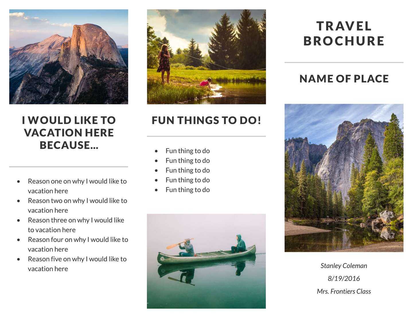 Free Travel Brochure Templates & Examples [8 Free Templates] For Country Brochure Template