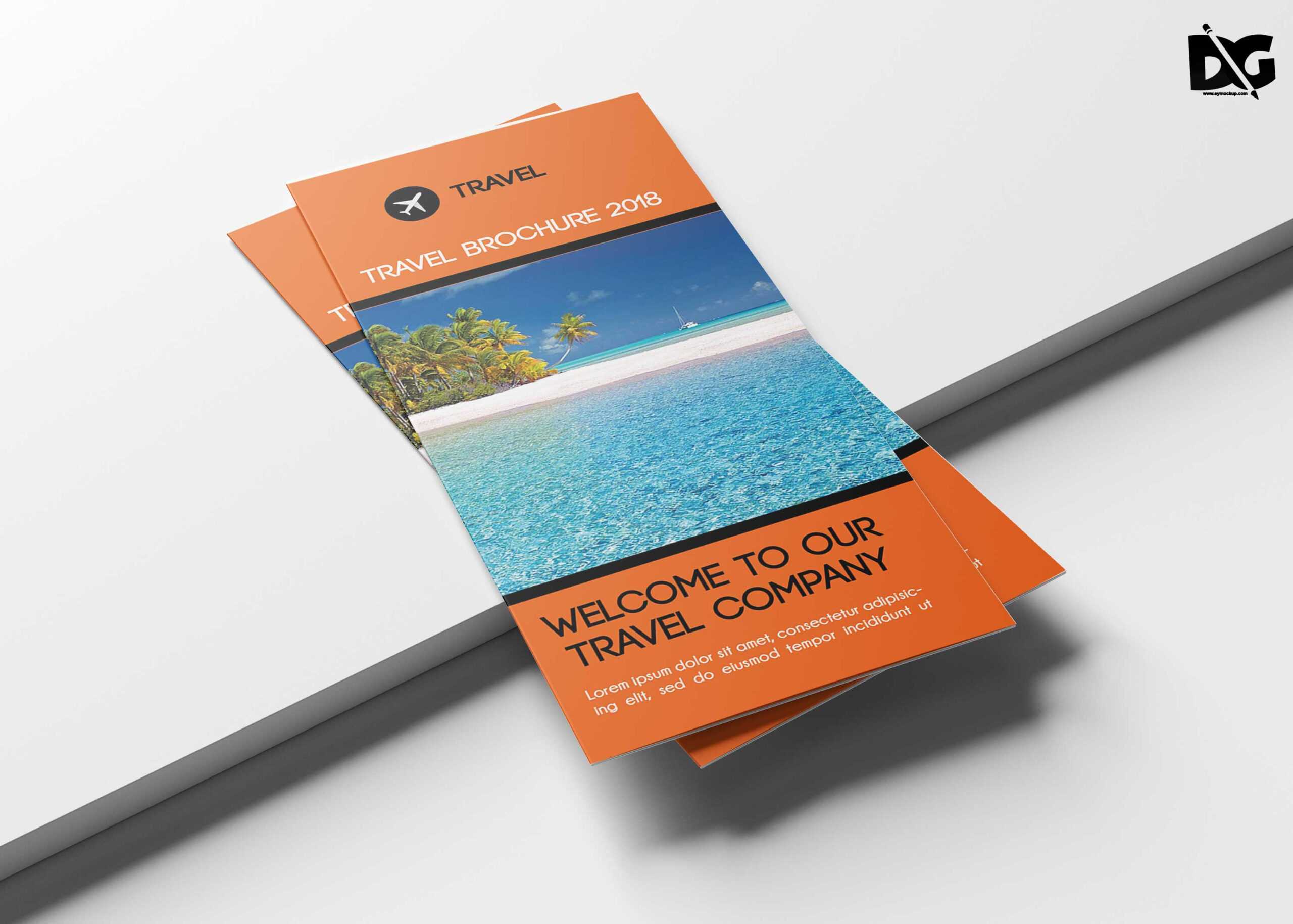 Free Travel Tri Fold Brochure Template | Free Psd Mockup Pertaining To Welcome Brochure Template