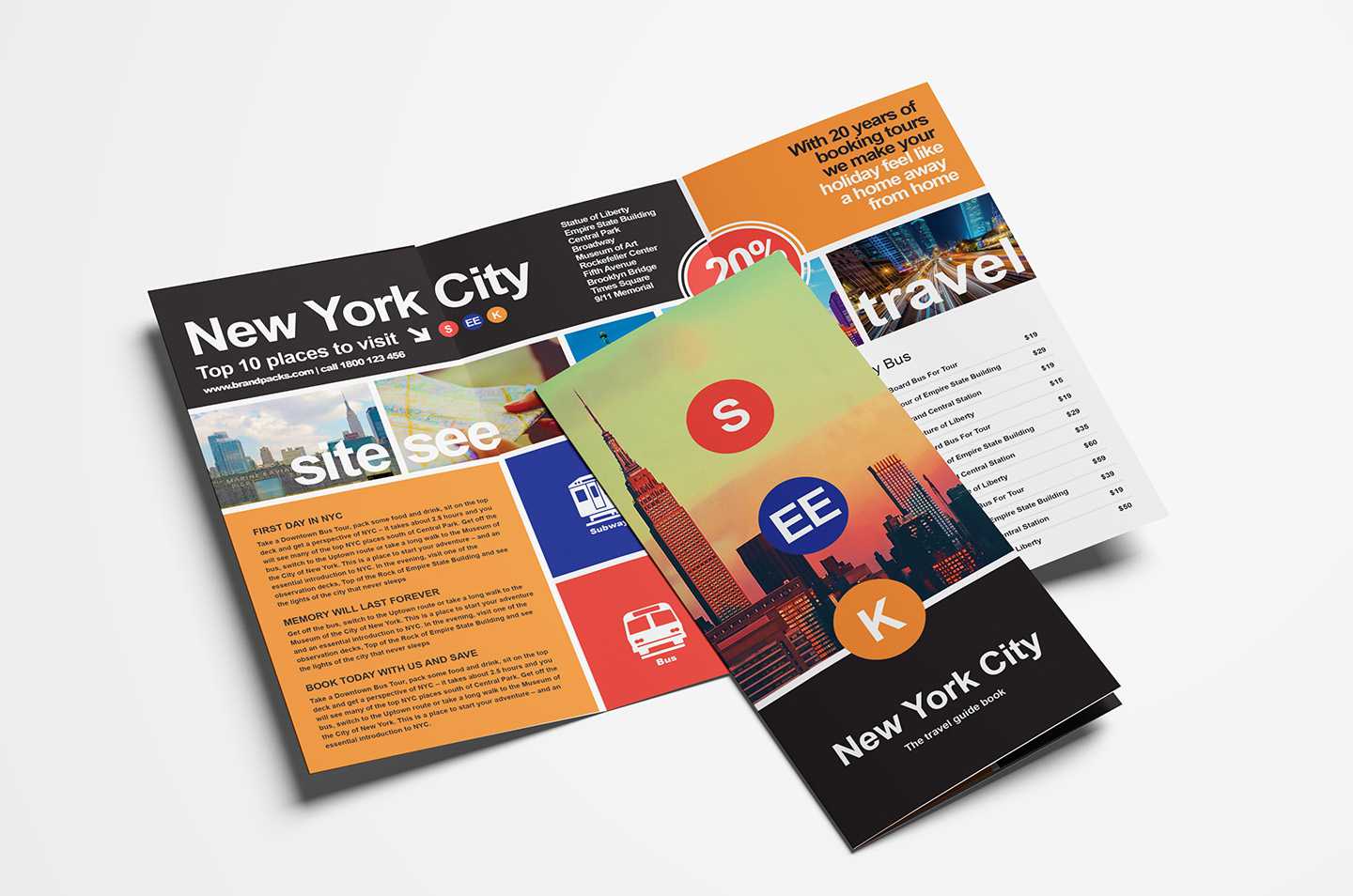 Free Travel Trifold Brochure Template For Photoshop For Free Online Tri Fold Brochure Template
