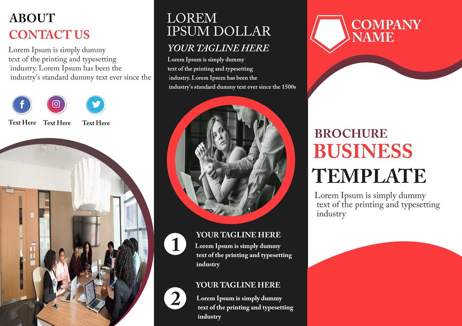 Free Tri Fold Brochure Template – Download Free Tri Fold With 3 Fold Brochure Template Psd Free Download