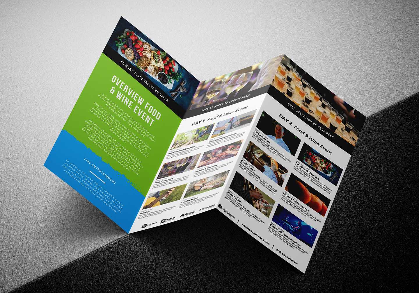 Free Tri Fold Brochure Template For Events & Festivals – Psd Within Brochure Template Illustrator Free Download