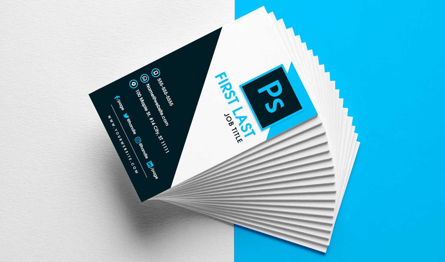 Free Vertical Business Card Template In Psd Format Regarding Name Card Template Photoshop