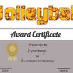 Free Volleyball Certificate | Edit Online And Print At Home With Rugby League Certificate Templates