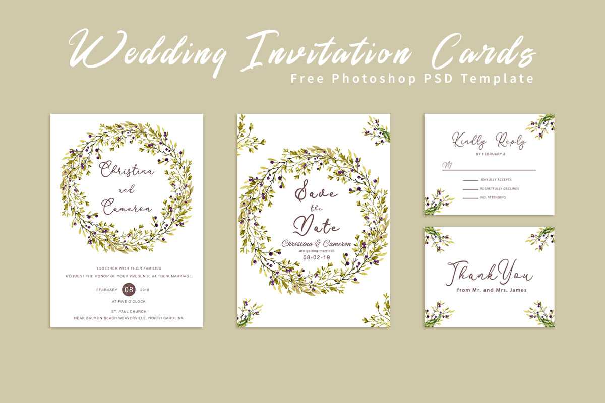 Free Wedding Invitation Card Template – Creativetacos With Regard To Invitation Cards Templates For Marriage