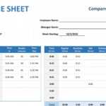 Free Weekly Time Sheet With Tasks And Overtime Overtime Intended For Weekly Time Card Template Free