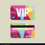 Front And Back Vip Member Card Template For Template For Membership Cards