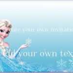 Frozen Invitation Templates Free | Marseillevitrollesrugby In Frozen Birthday Card Template